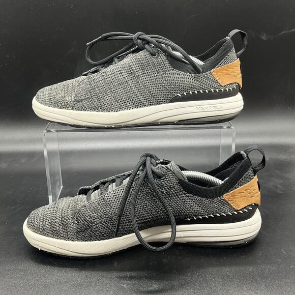 Merrel Gridway Sneaker Women’s 7 Black Gray Brown Vibram Sole Hiking Walking - Picture 2 of 8